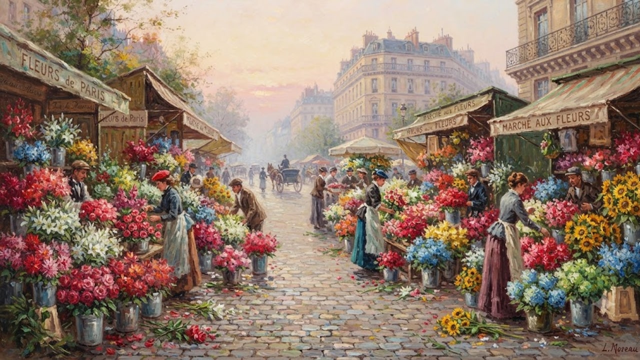 Paris Flower Market Morning